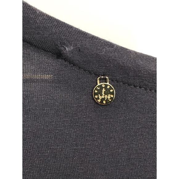 T-Bag Los Angeles Gray Beaded Shoulder Long Sleeve T-Shirt Mini Dress Size M - Picture 5 of 8